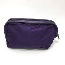 PRADA Triangle logo Cosmetics Pouch Pouch purple