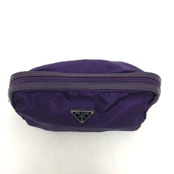 PRADA Triangle logo Cosmetics Pouch Pouch purple