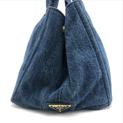 PRADA B1877B Canapa Bag Small Tote Bag Hand Bag Avio blue