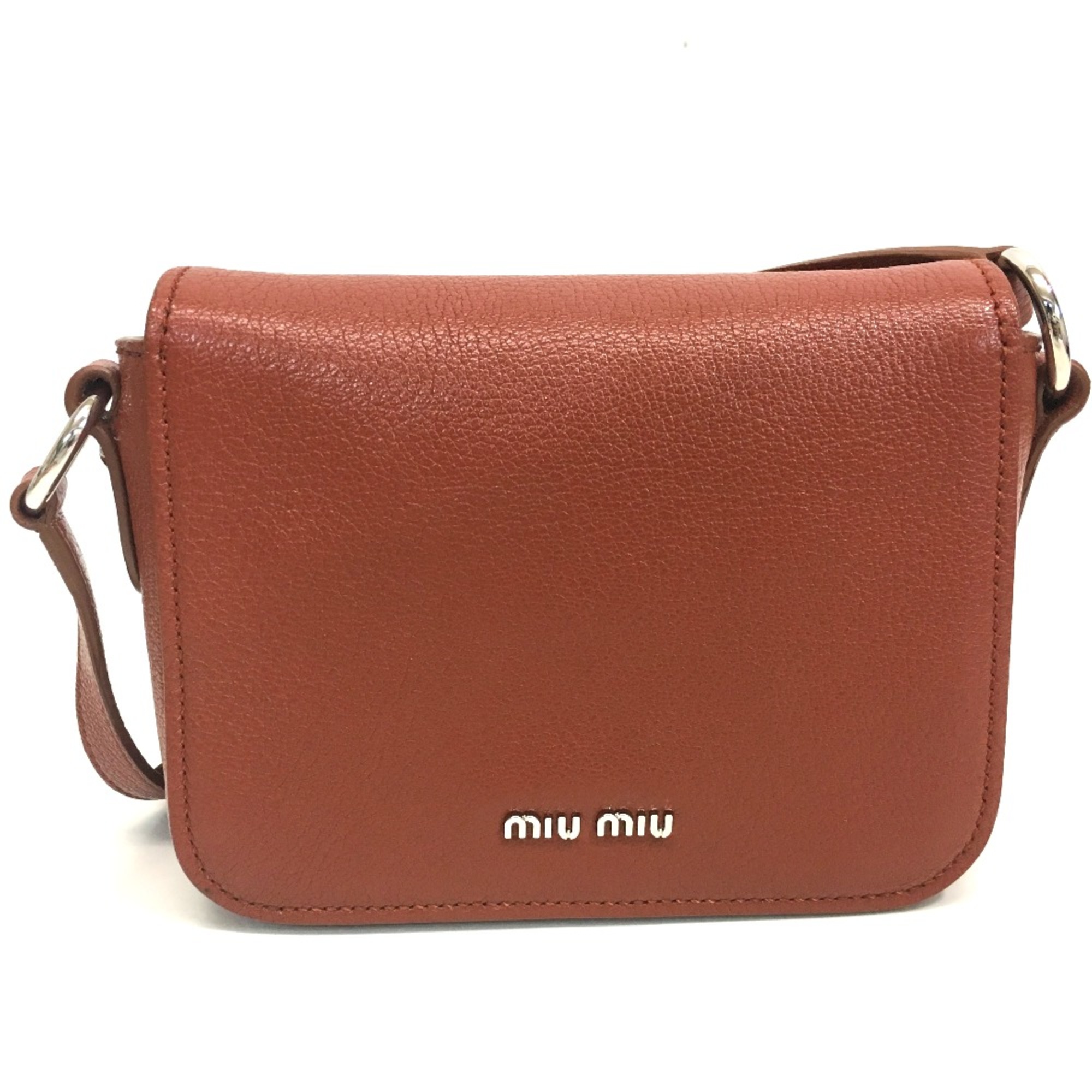 Miu Miu 5BH644 Bag Lock Hardware Shoulder Bag BACCA Brown