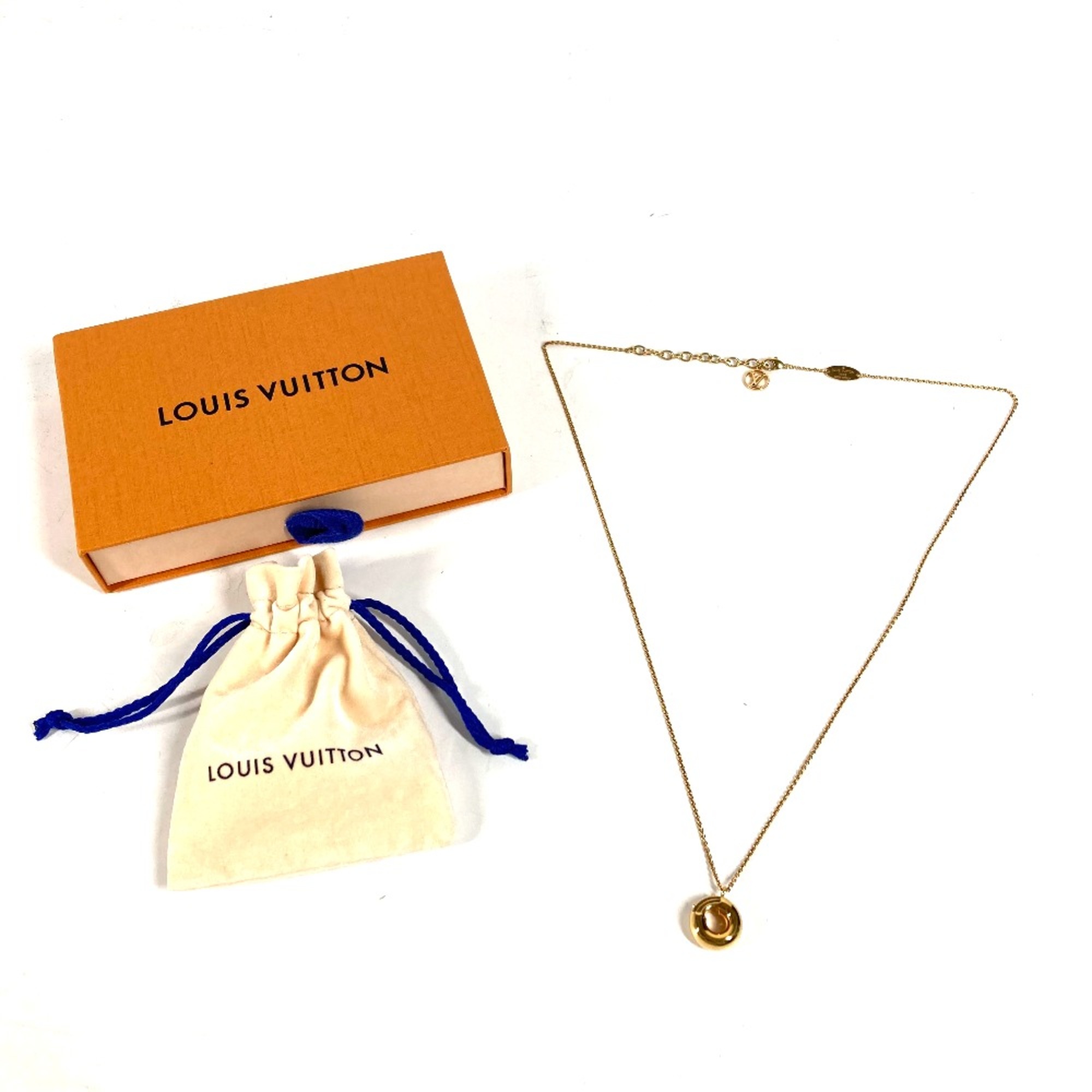 Louis Vuitton M61070 Alphabet Initials Pendant accessories Necklace Gold