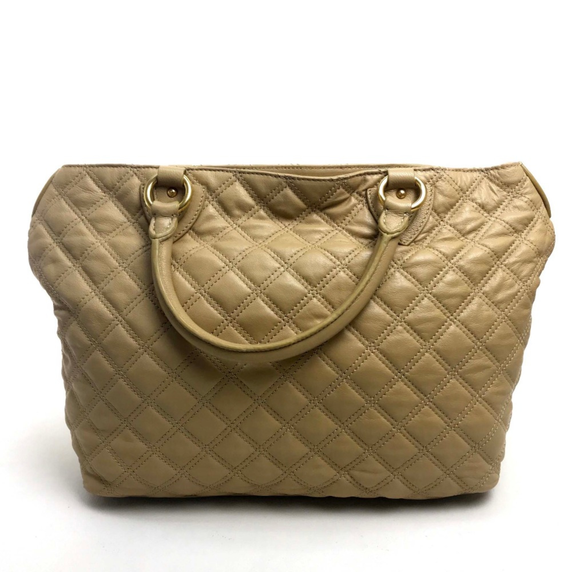 Marc jacobs Quilted Bag 2WAY Shoulder Bag Hand Bag Brown (Camel) GoldHardware