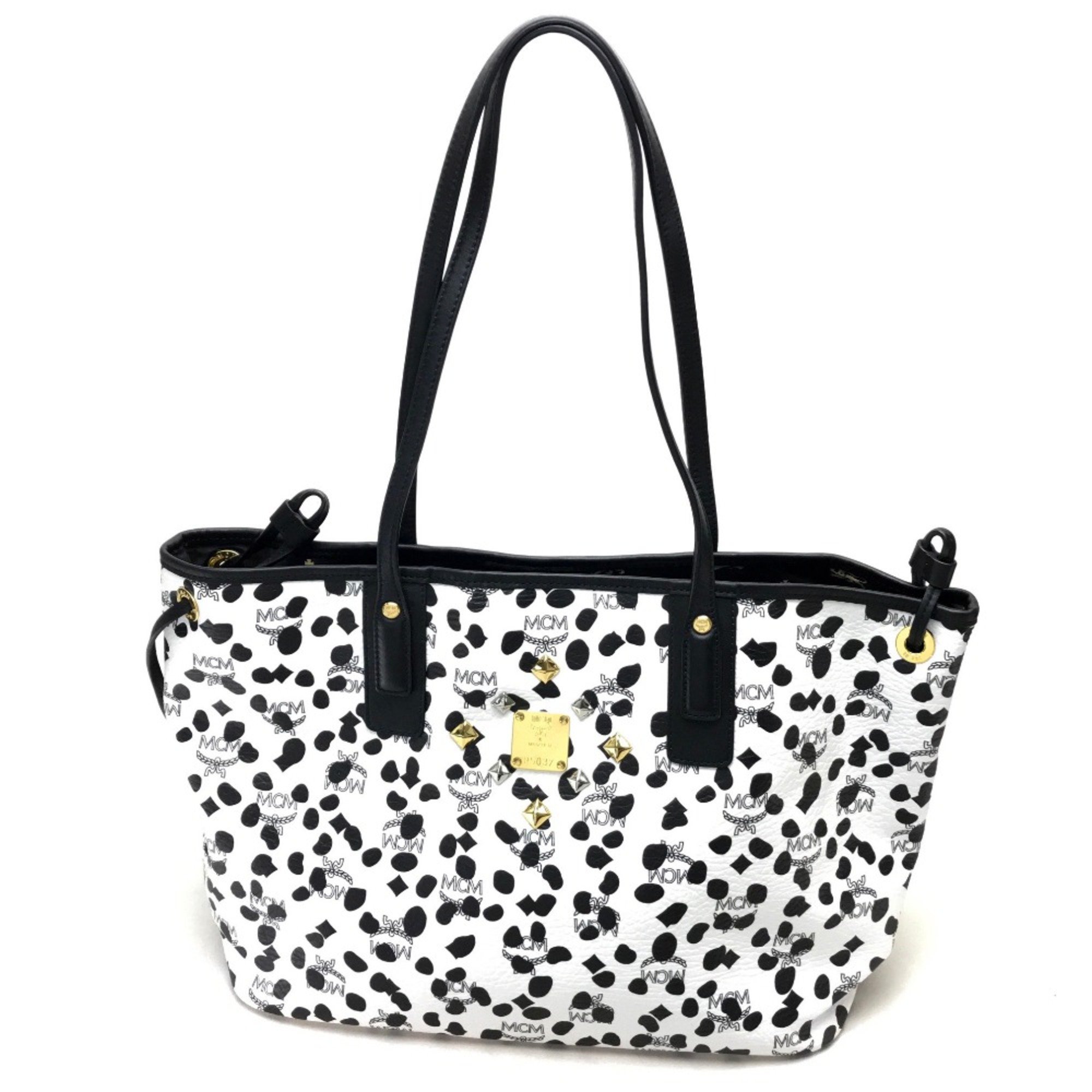 MCM LOVELESS collaboration Bag Shoulder Bag Tote Bag White Black White