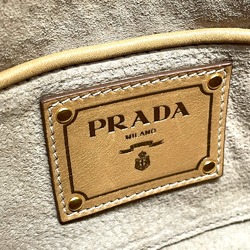 PRADA logo 2WAY Shoulder Bag Hand Bag Beige