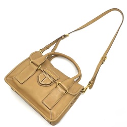 PRADA logo 2WAY Shoulder Bag Hand Bag Beige