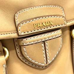 PRADA logo 2WAY Shoulder Bag Hand Bag Beige