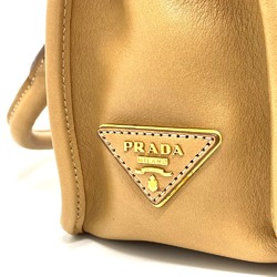 PRADA logo 2WAY Shoulder Bag Hand Bag Beige