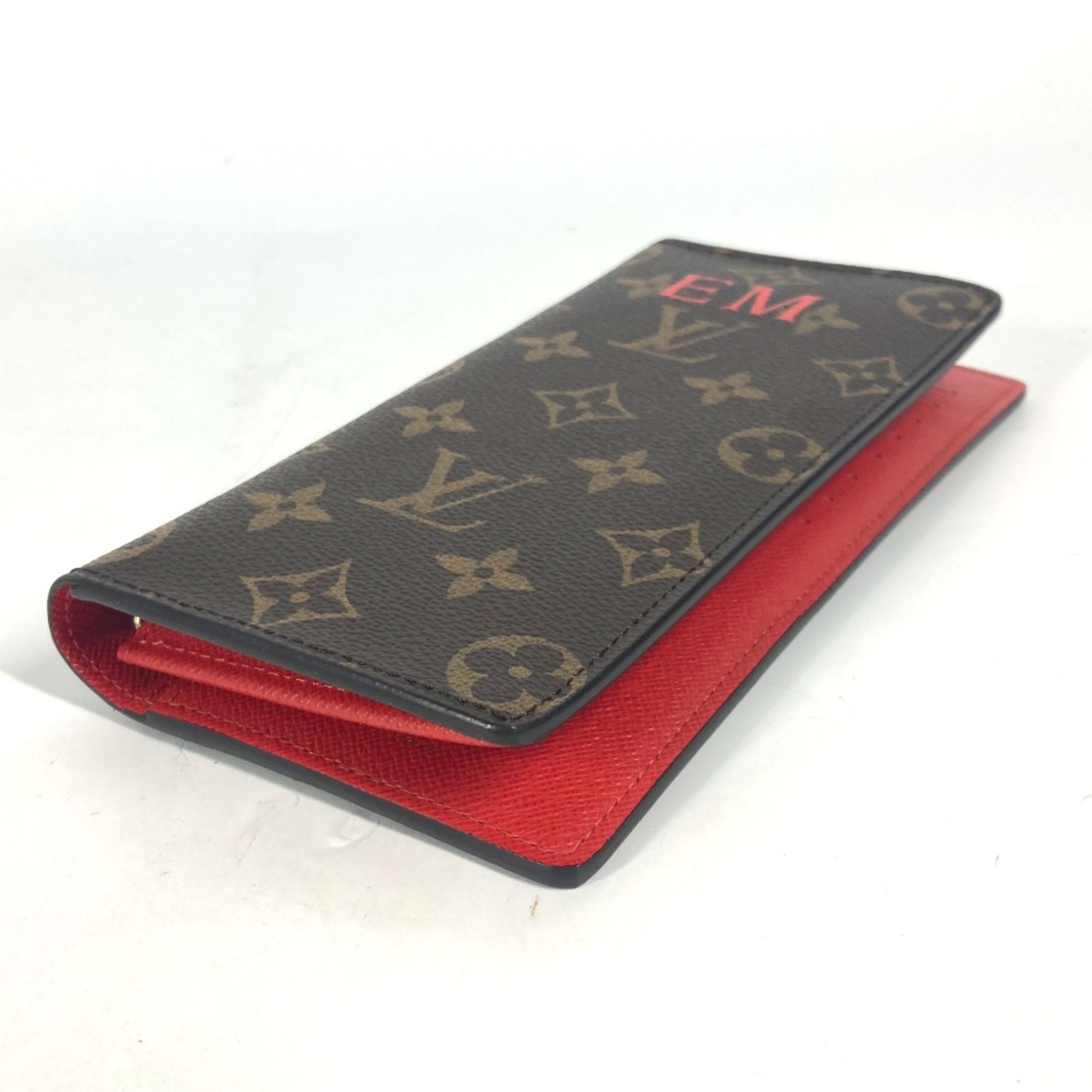 Louis Vuitton Monogram Two fold Long Wallet Coklico Red