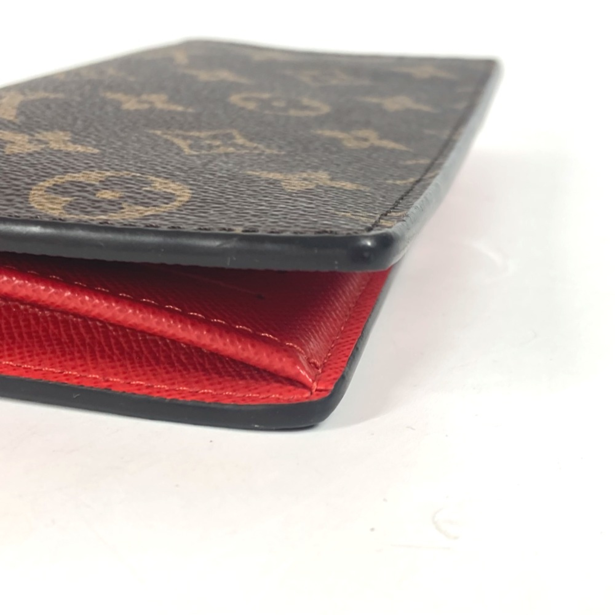 Louis Vuitton Monogram Two fold Long Wallet Coklico Red