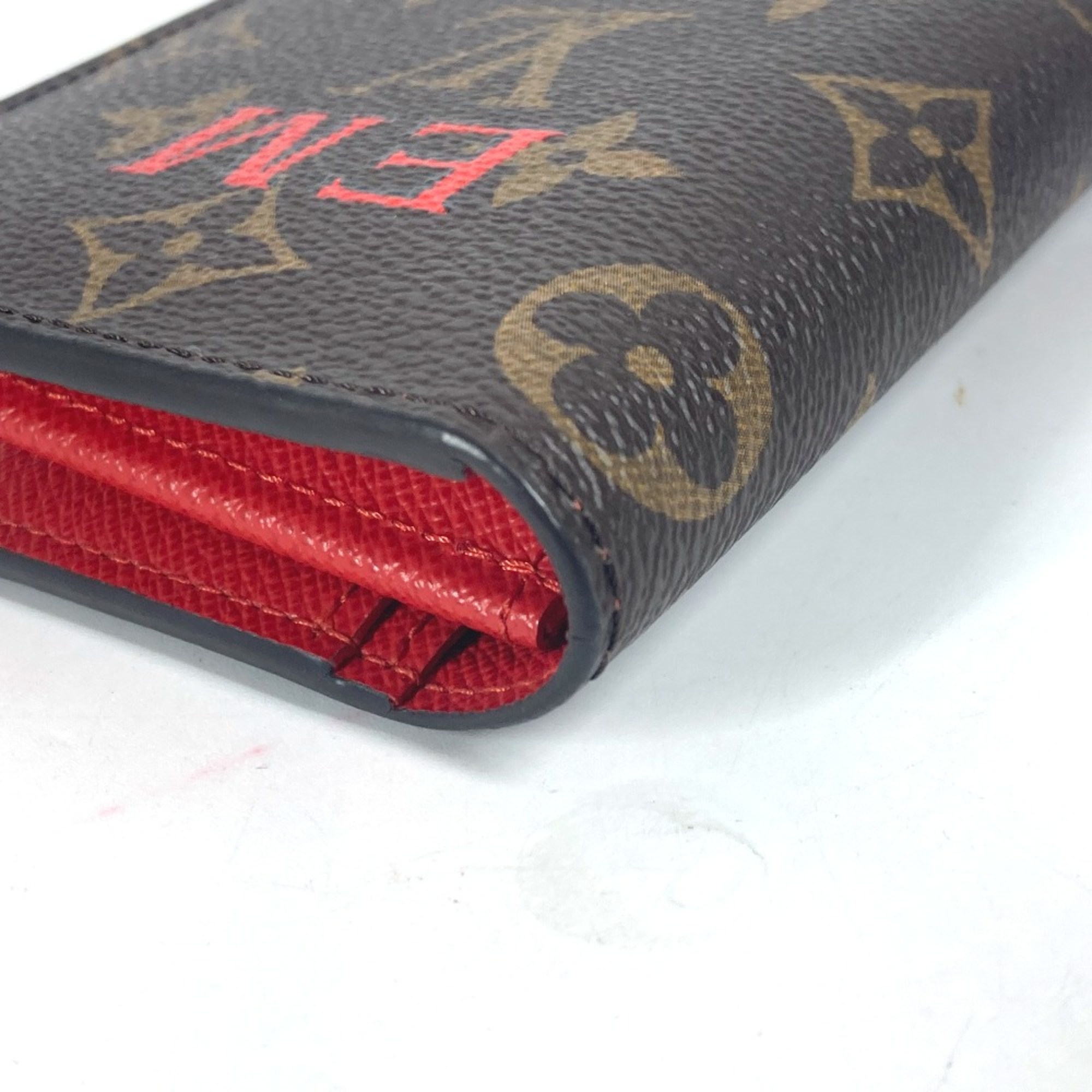 Louis Vuitton Monogram Two fold Long Wallet Coklico Red