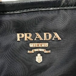 PRADA BN1841 logo Bag Tote Bag Hand Bag Navy