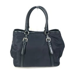 PRADA BN1841 logo Bag Tote Bag Hand Bag Navy