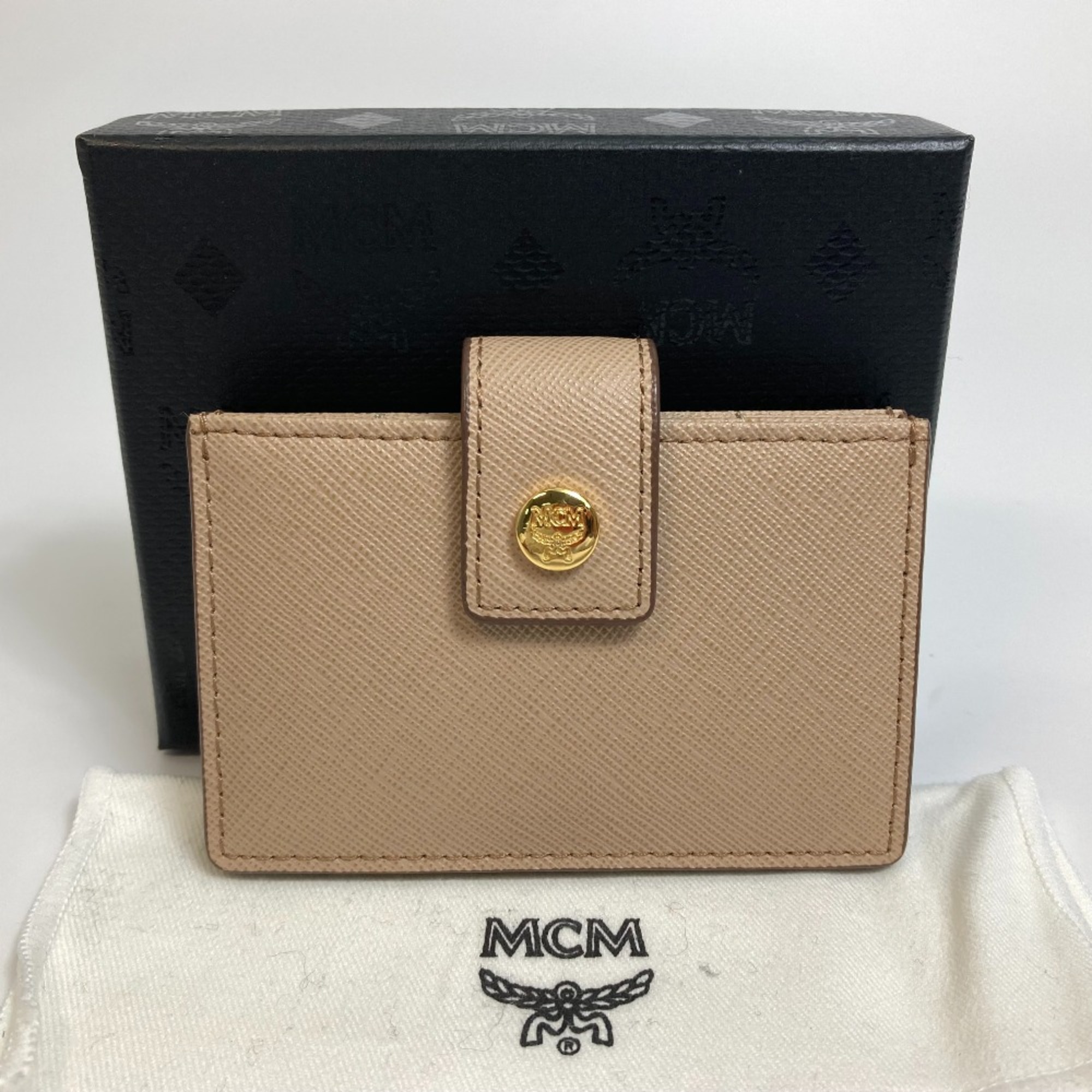 MCM Card Slot Card Case Beige