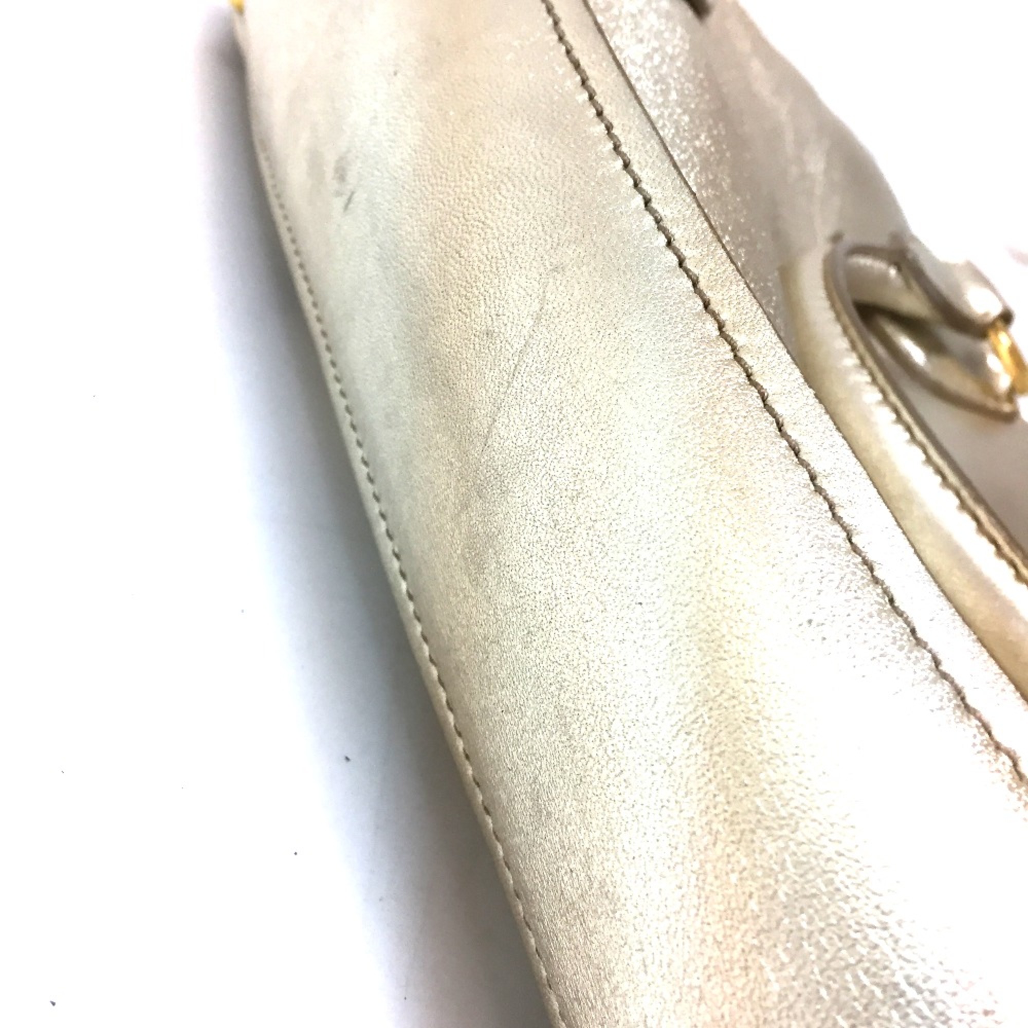 Miu Miu logo Bag Mini Boston Tote Bag Hand Bag Champagne Gold