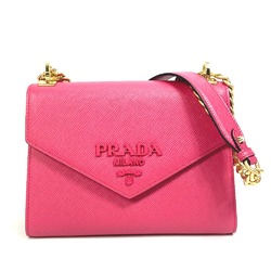 PRADA 1BD127 Logo/Crossbody Bag Chain Shoulder Bag pink GoldHardware