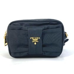 PRADA Ribbon Ribon Makeup pouch Cosmetics Pouch Cigarette case iqos Pouch Black Gold