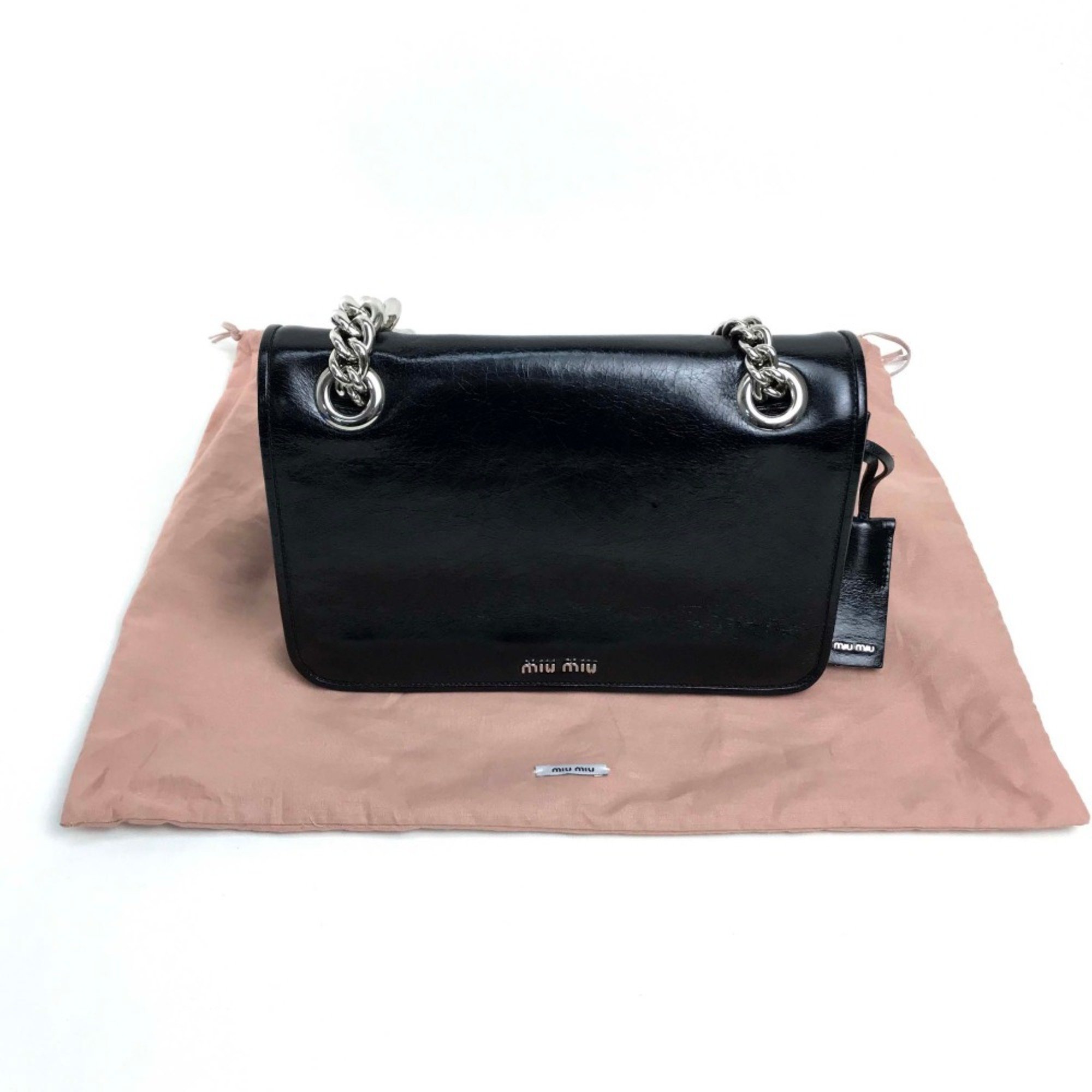 Miu Miu 5BD015 Bag Chain Shoulder Bag Black