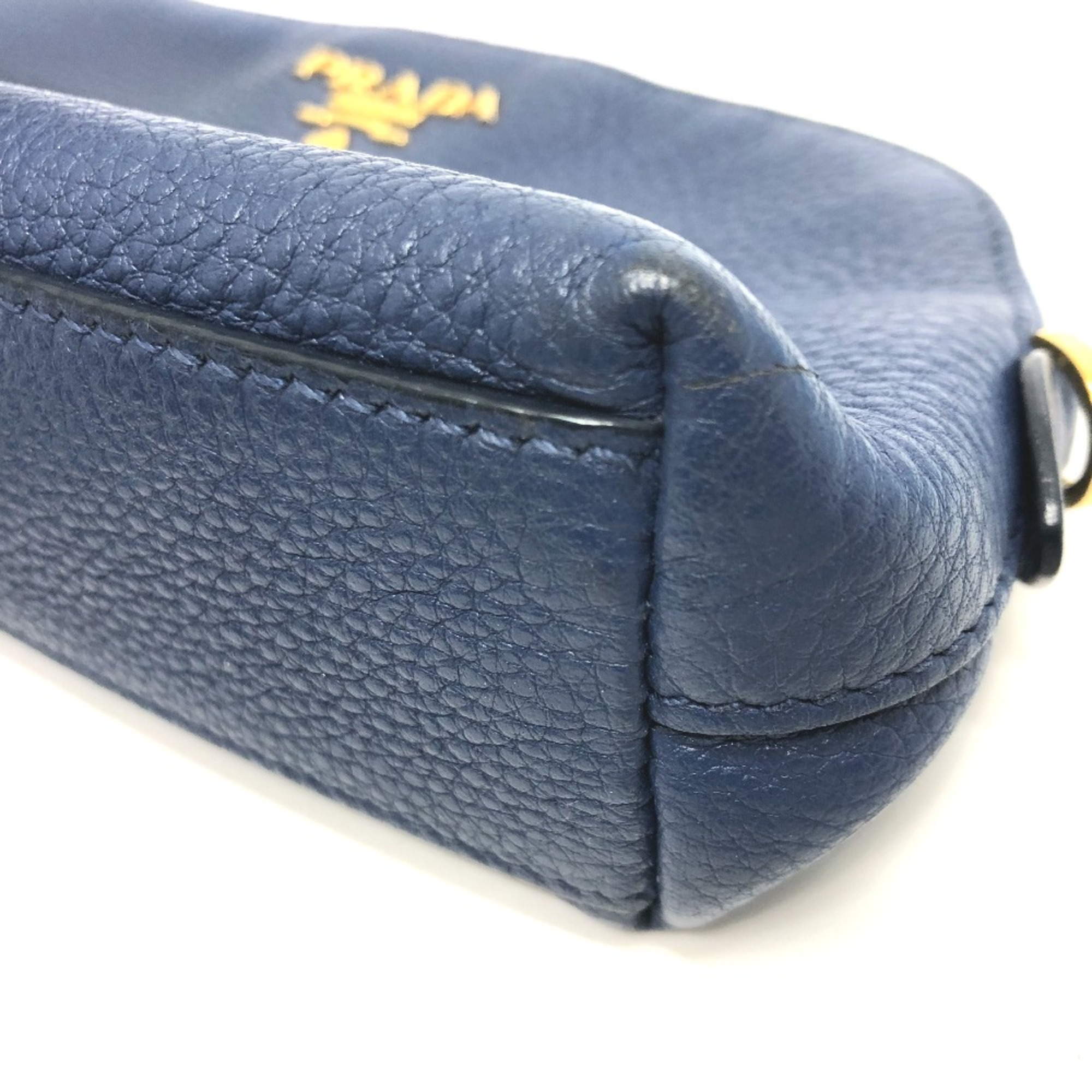 PRADA 1ND005 Cosmetics Pouch Cosmetics Pouch blue GoldHardware