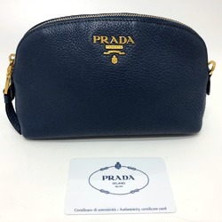 PRADA 1ND005 Cosmetics Pouch Cosmetics Pouch blue GoldHardware