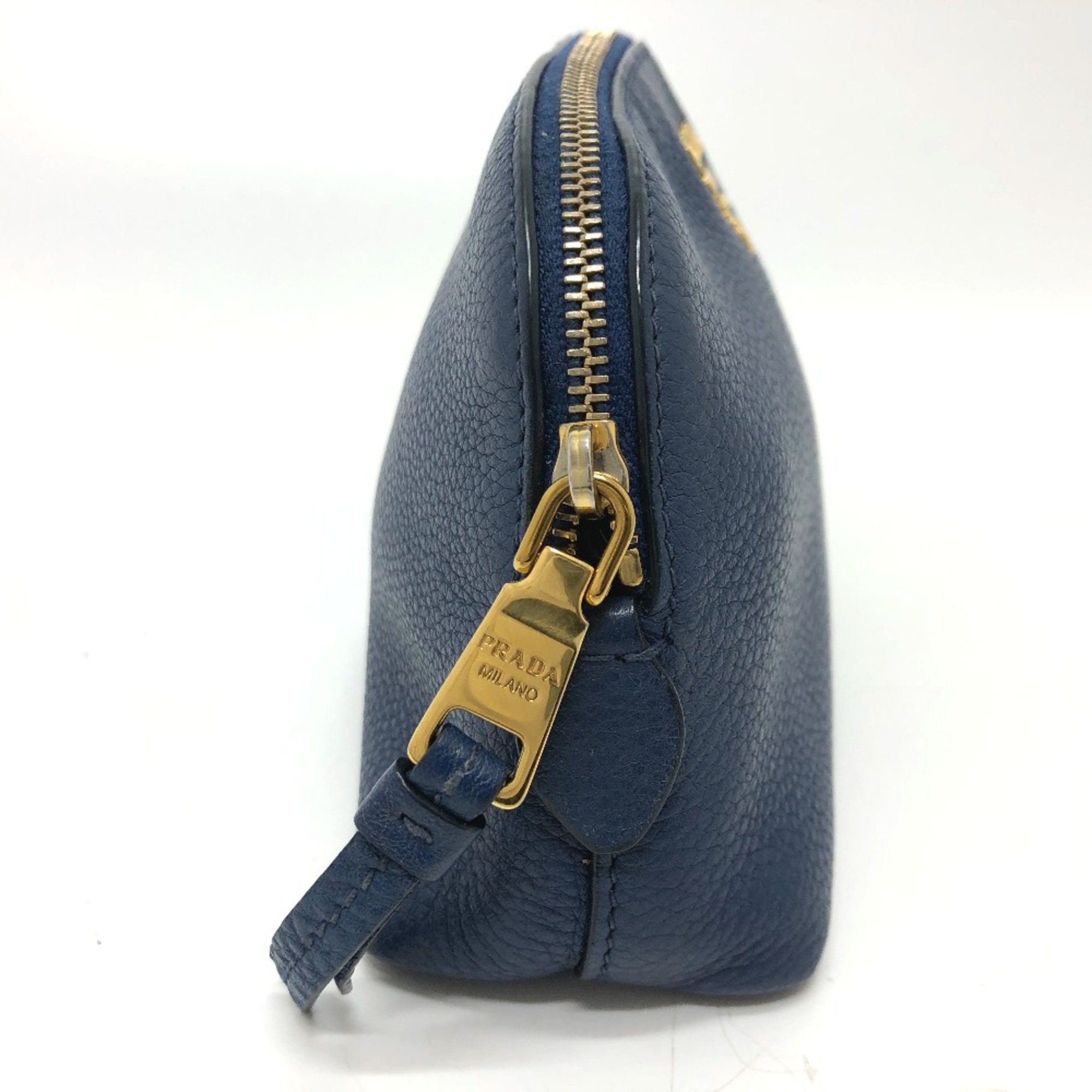 PRADA 1ND005 Cosmetics Pouch Cosmetics Pouch blue GoldHardware