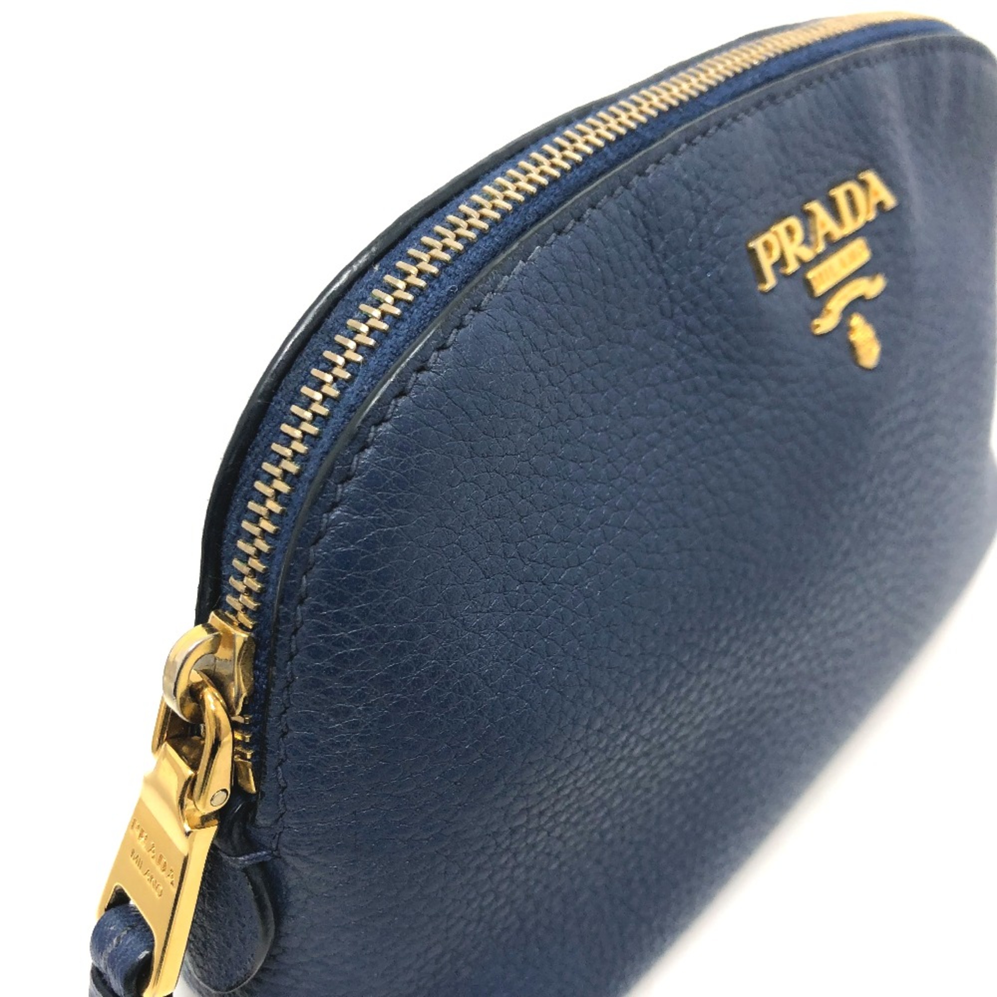 PRADA 1ND005 Cosmetics Pouch Cosmetics Pouch blue GoldHardware