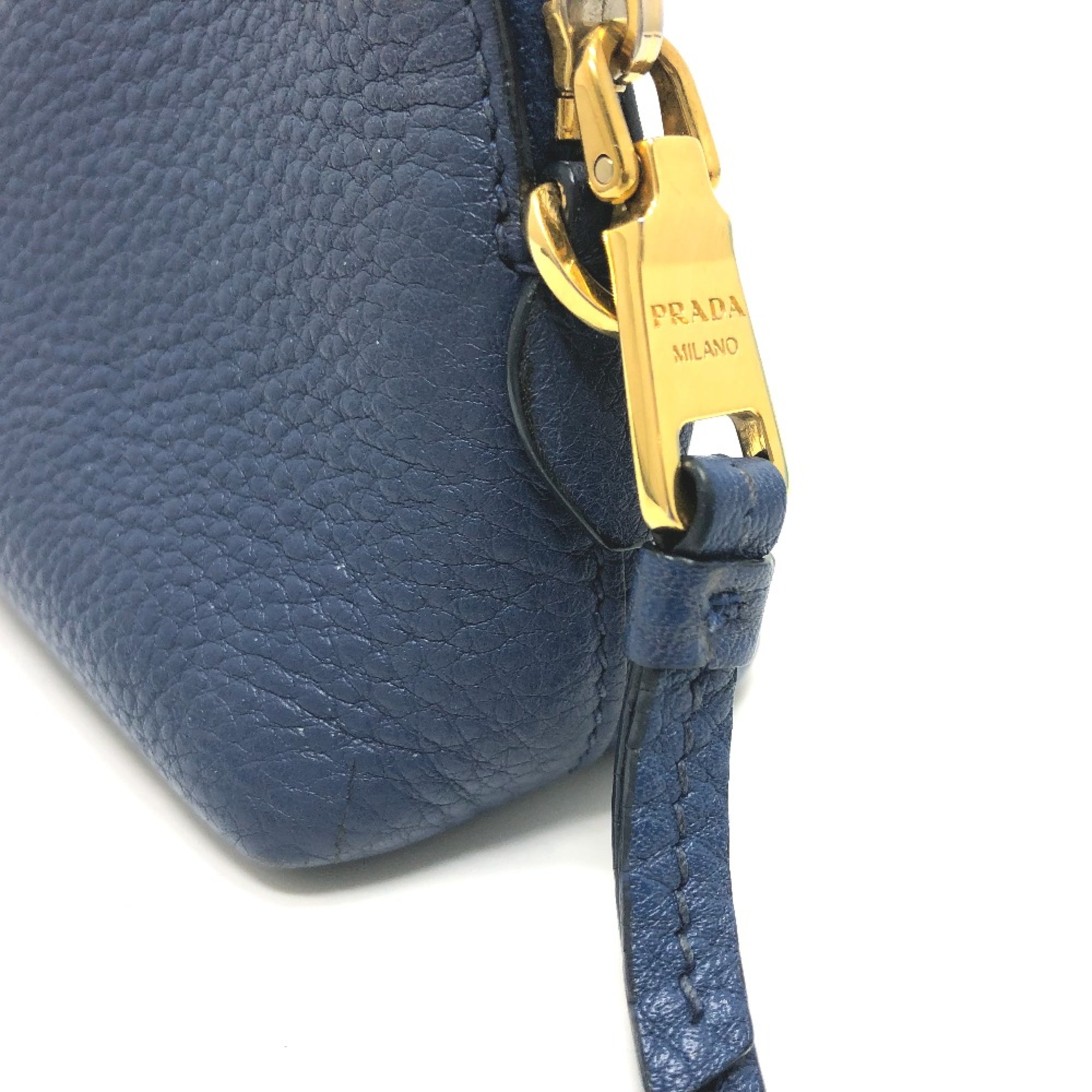 PRADA 1ND005 Cosmetics Pouch Cosmetics Pouch blue GoldHardware