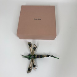 Miu Miu Dragonfly Accessories Brooch Green x pink