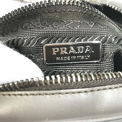 PRADA logo Hand Bag Tote Bag Gray x White