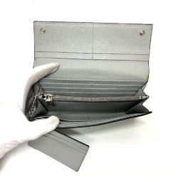 Miu Miu 5MH109 logo Bifold Long Wallet gray Black/SilverHardware