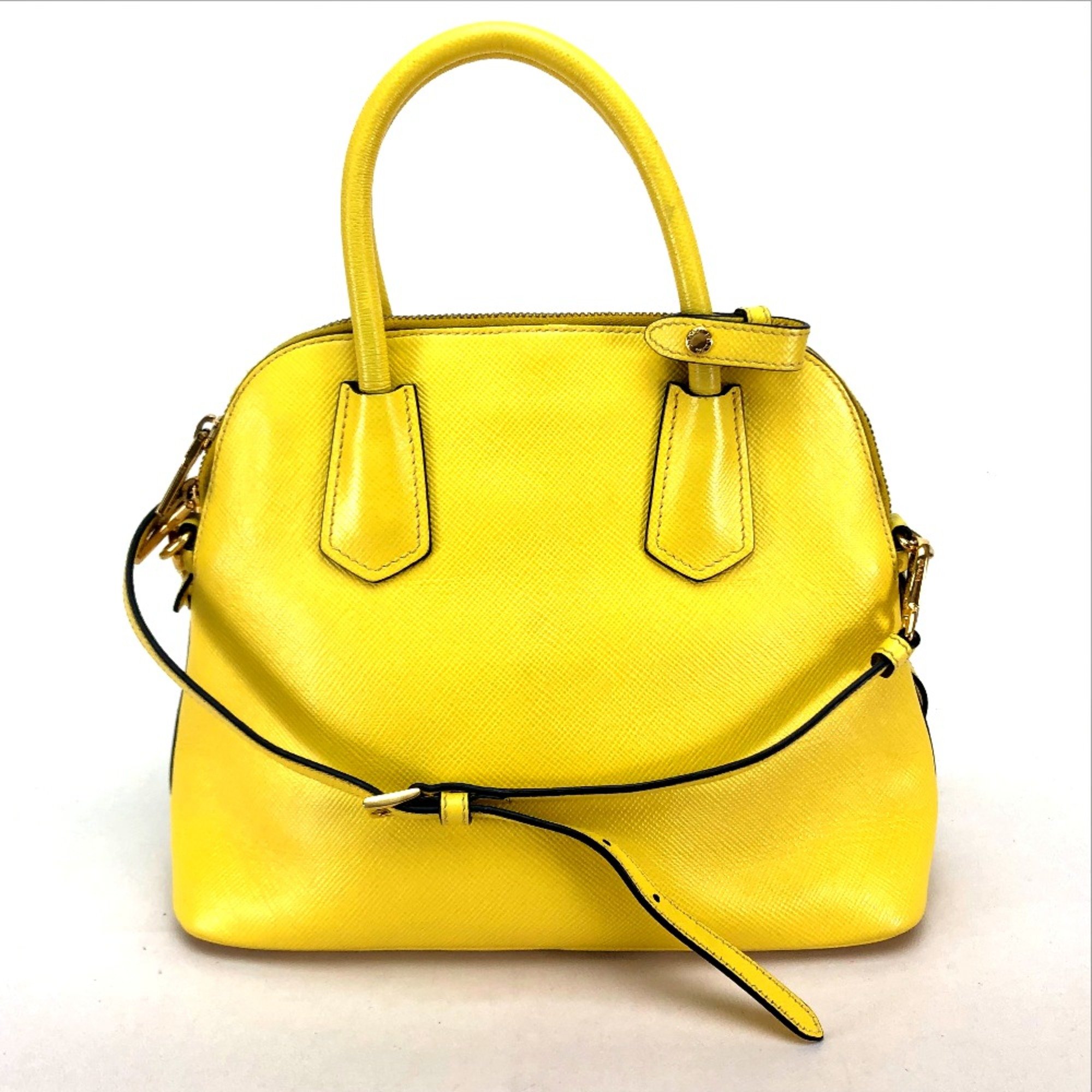 PRADA BL0902 2WAY Shoulder Bag Hand Bag yellow