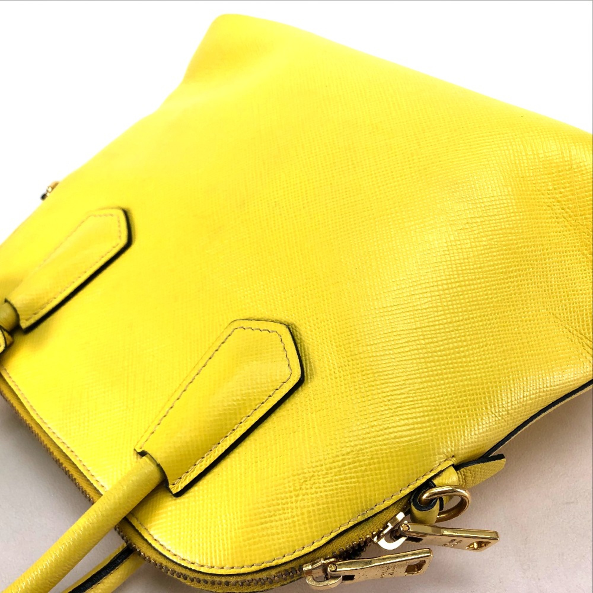 PRADA BL0902 2WAY Shoulder Bag Hand Bag yellow