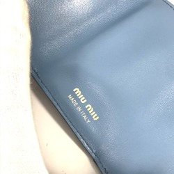 Miu Miu Logo flower Trifold Wallet Polka Dots Trifold wallet blue White