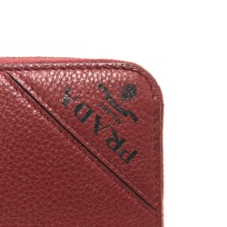 PRADA 2ML317 Logo gradient Wallet Long Wallet RedBased SilverHardware