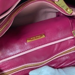 Miu Miu Tote Bag 2WAY Bicolor Hand Bag Shoulder Bag pink