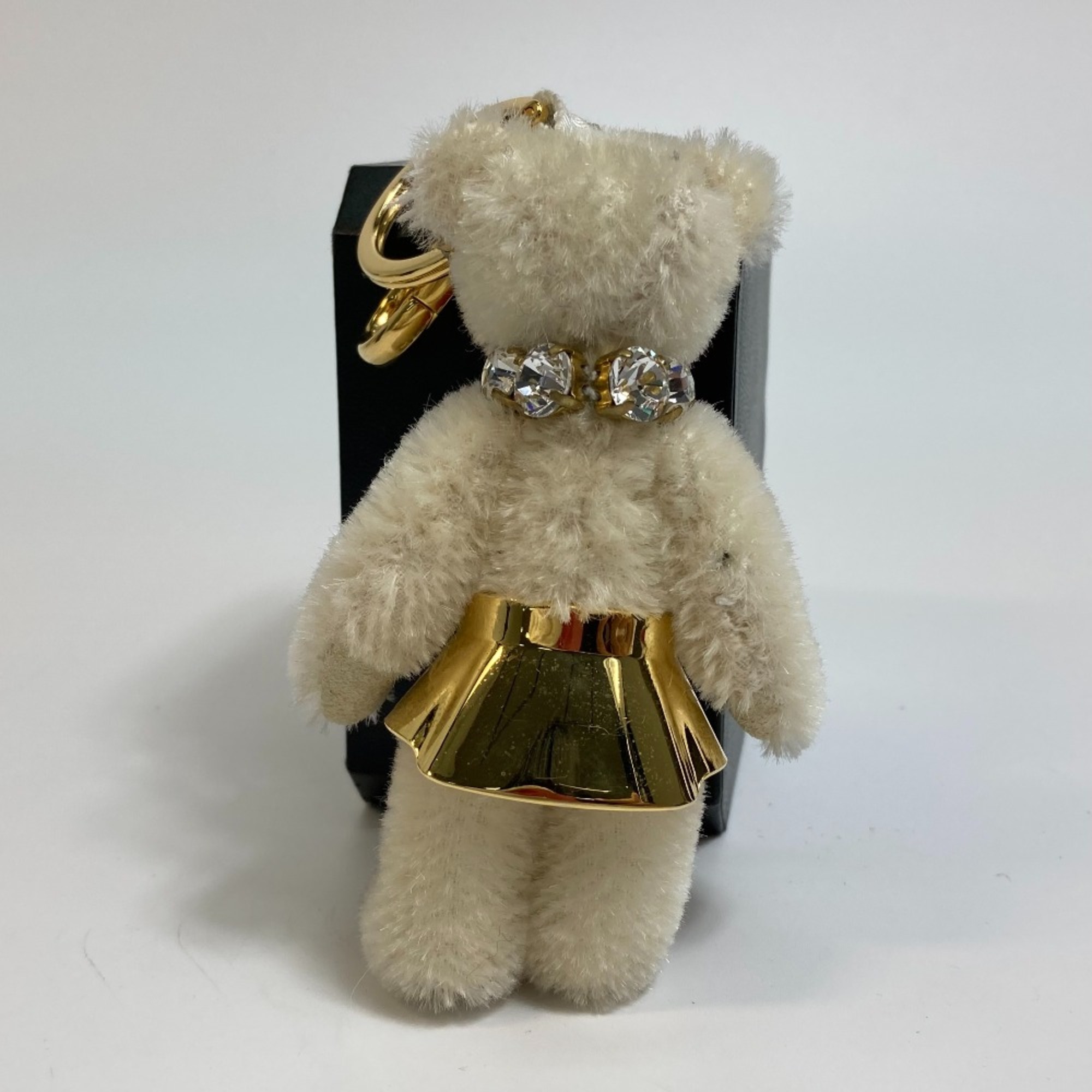 PRADA Bear Bag Bag Charm Key Holder Ivory GoldHardware