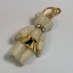 PRADA Bear Bag Bag Charm Key Holder Ivory GoldHardware