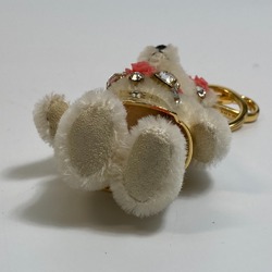 PRADA Bear Bag Bag Charm Key Holder Ivory GoldHardware