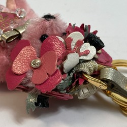 PRADA Beatrick Bag key ring Bag Charm Key Holder pink GoldHardware