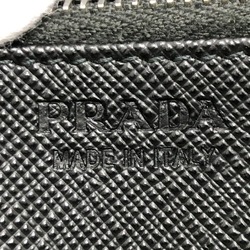 PRADA 2ML506 Triangle logo Long wallet Long Wallet Black SilverHardware