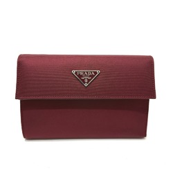 PRADA Compact wallet Trifold wallet wine-red