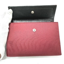 PRADA Compact wallet Trifold wallet wine-red