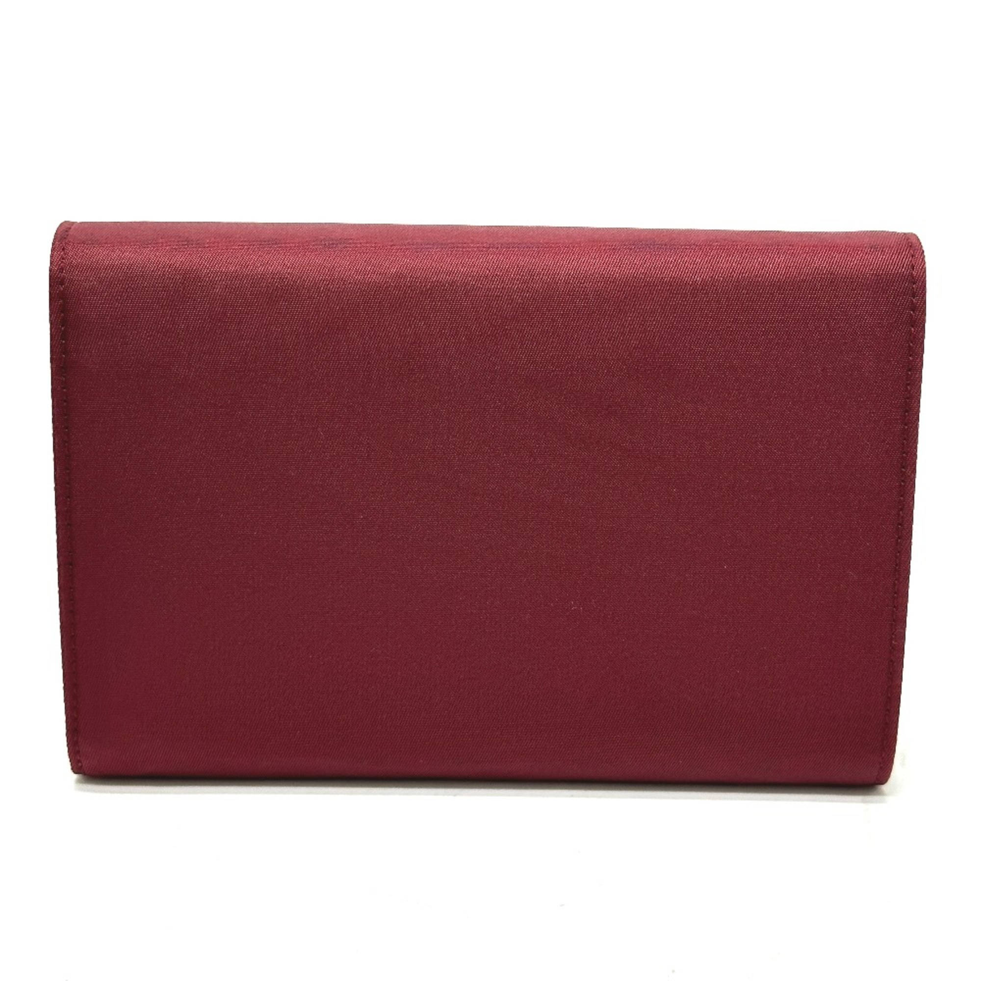 PRADA Compact wallet Trifold wallet wine-red