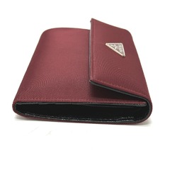 PRADA Compact wallet Trifold wallet wine-red