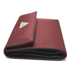 PRADA Compact wallet Trifold wallet wine-red