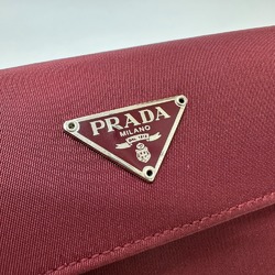 PRADA Compact wallet Trifold wallet wine-red