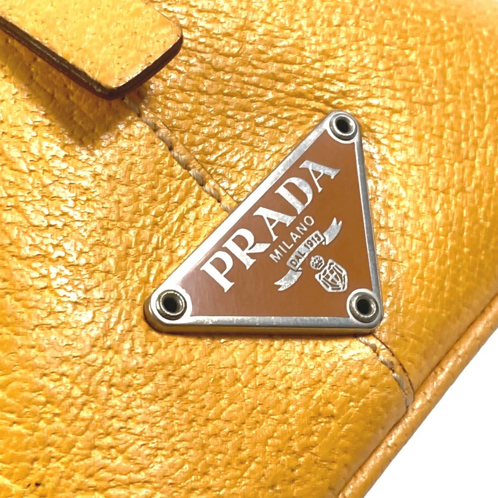 PRADA Bag Alma type Hand Bag yellow