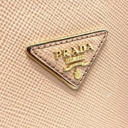 PRADA 1BA251 Logo Plate Bag 2WAY Hand Bag Shoulder Bag pink