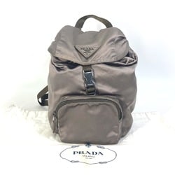 PRADA Logo Plate backpack bag Backpack BrownBased