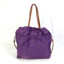 PRADA BN1757 logo bag drawstring Tote Bag purple
