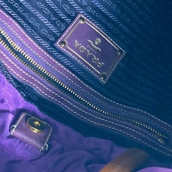 PRADA BN1757 logo bag drawstring Tote Bag purple